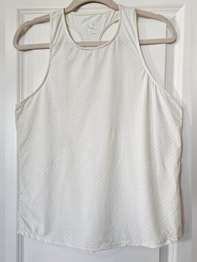 Rabbit Women’s Large White Ventilated Running Tank Racerback Athletic Top